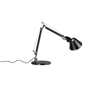 Artemide Tischleuchte Tischleuchte Tolomeo Micro, Schwarz Aluminium, E14, Farbe: Schwarz, Leuchtmittel enthalten: Nein, warmweiss, Tischleuchte, Nachttischlampe, Tischlampe