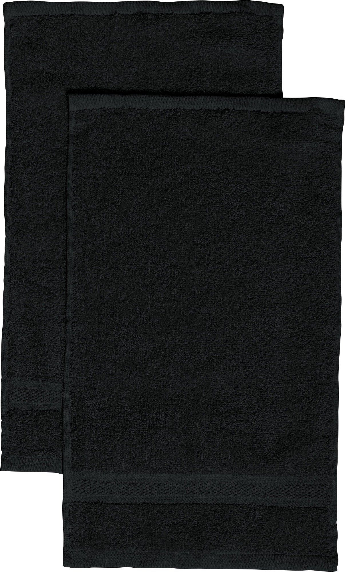 REDBEST Gästehandtuch Gästetuch "Chicago" 2er-Pack, Frottier, Walk-Frottier Uni