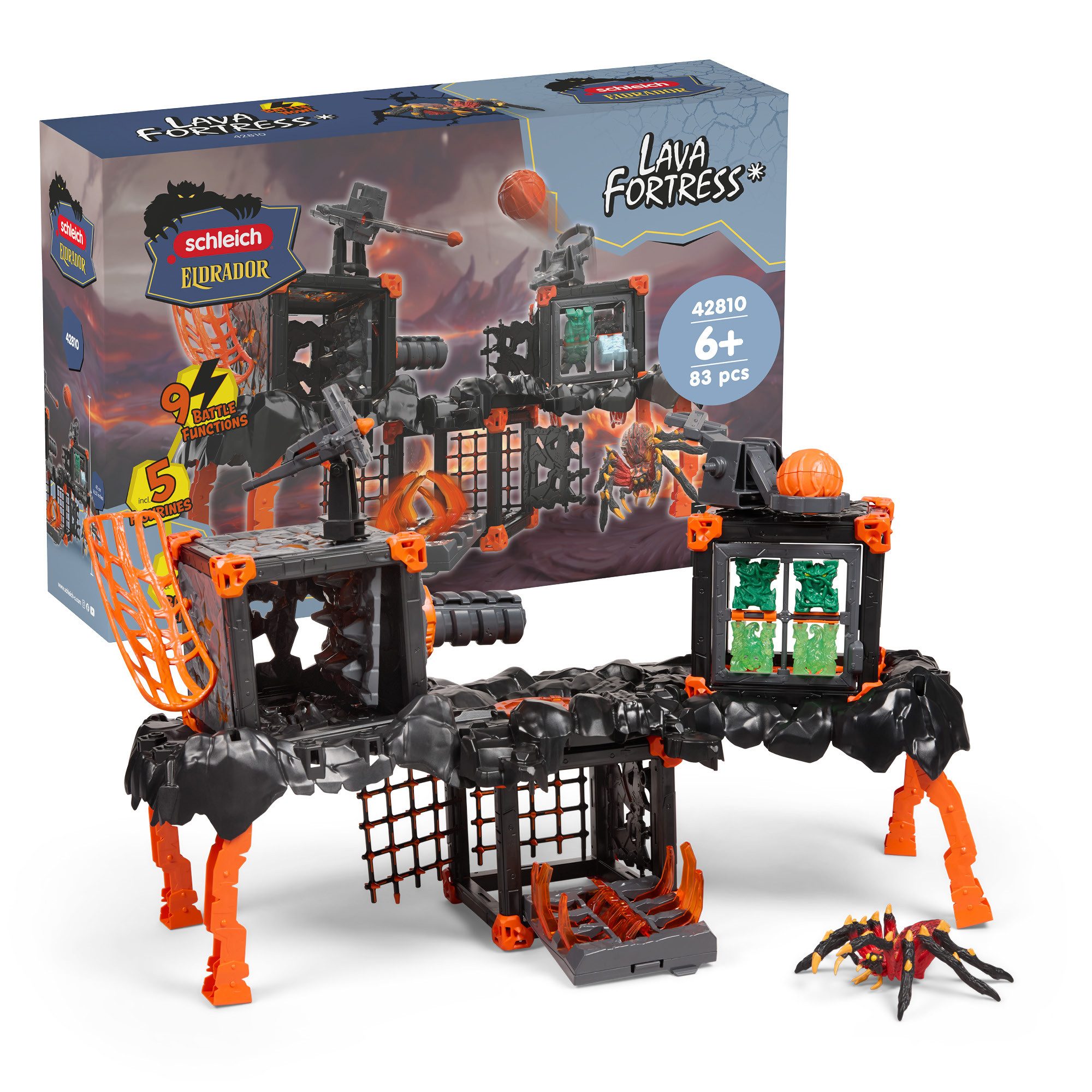 Schleich® Spielwelt ELDRADOR® CREATURES, Lava Fortress (42810), (83-tlg)