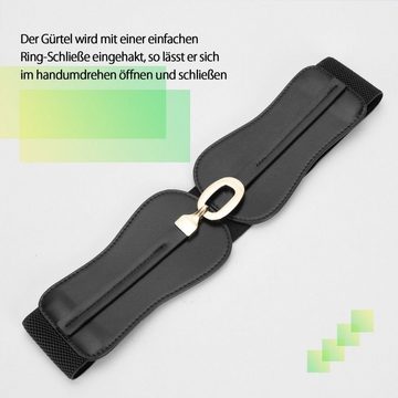 Fivejoy Flechtgürtel Gürtel Elastischer Damengürtel-Metallschnalle-elastisch