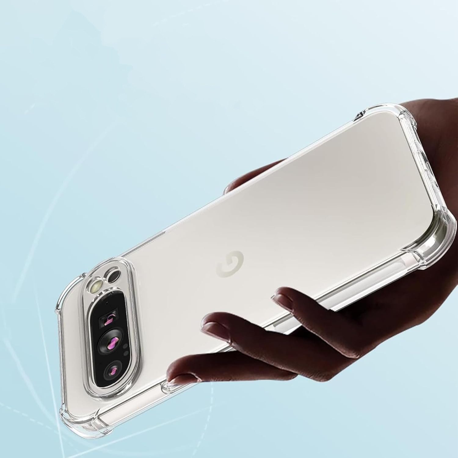 CLM-Tech Handyhülle Transparent für Google Pixel 10 / 10 Pro / 10 Pro XL, TPU Gummi, Kratzfest, stoßsicher, schmutzabweisend – Bild 4 von 5