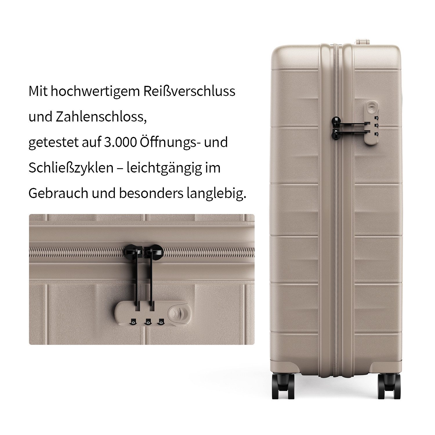 Abistab Hartschalen-Trolley Hartschalenkoffer Mariner Leicht Reisekoffer, 4 Rollen, Trolley S/M/L/Sets mit 360° Rollen & Zahlenschloss