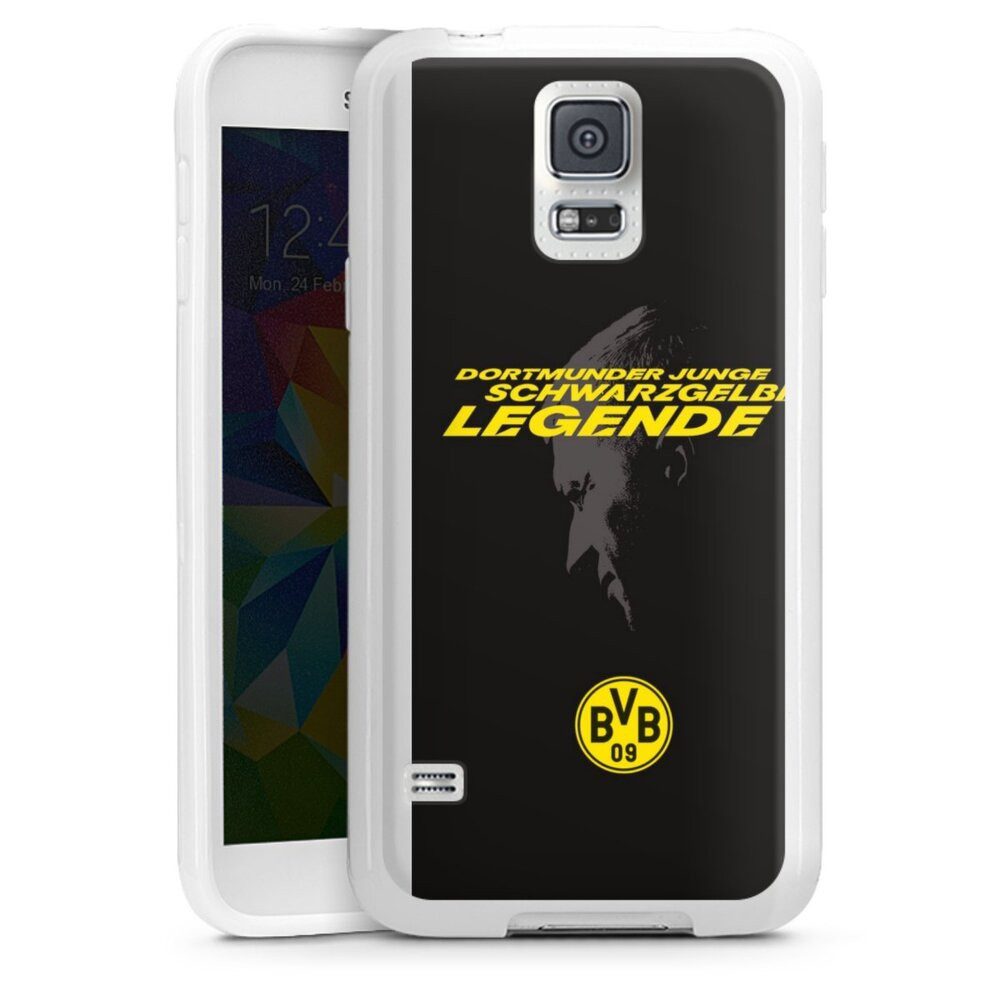 DeinDesign Handyhülle Marco Reus Borussia Dortmund BVB Danke Marco Schwarzgelbe Legende, Samsung Galaxy S5 Neo Silikon Hülle Bumper Case Handy Schutzhülle