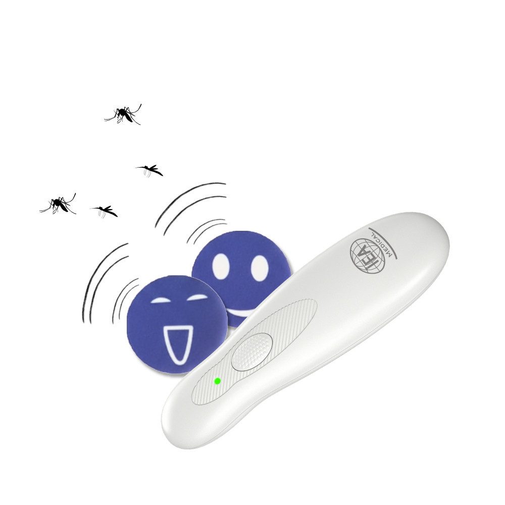 IEA Medical Insektenstichheiler Set elektrischer Insektenstichheiler Batterie & Mückenpflaster, Bundle, 2-tlg., 2-in-1 Set: Insektenstichheiler + Mückenschutzpflaster, Stichheiler mit Wärmeanwendung, Mückenschutz ohne Spray, Sommer-Set