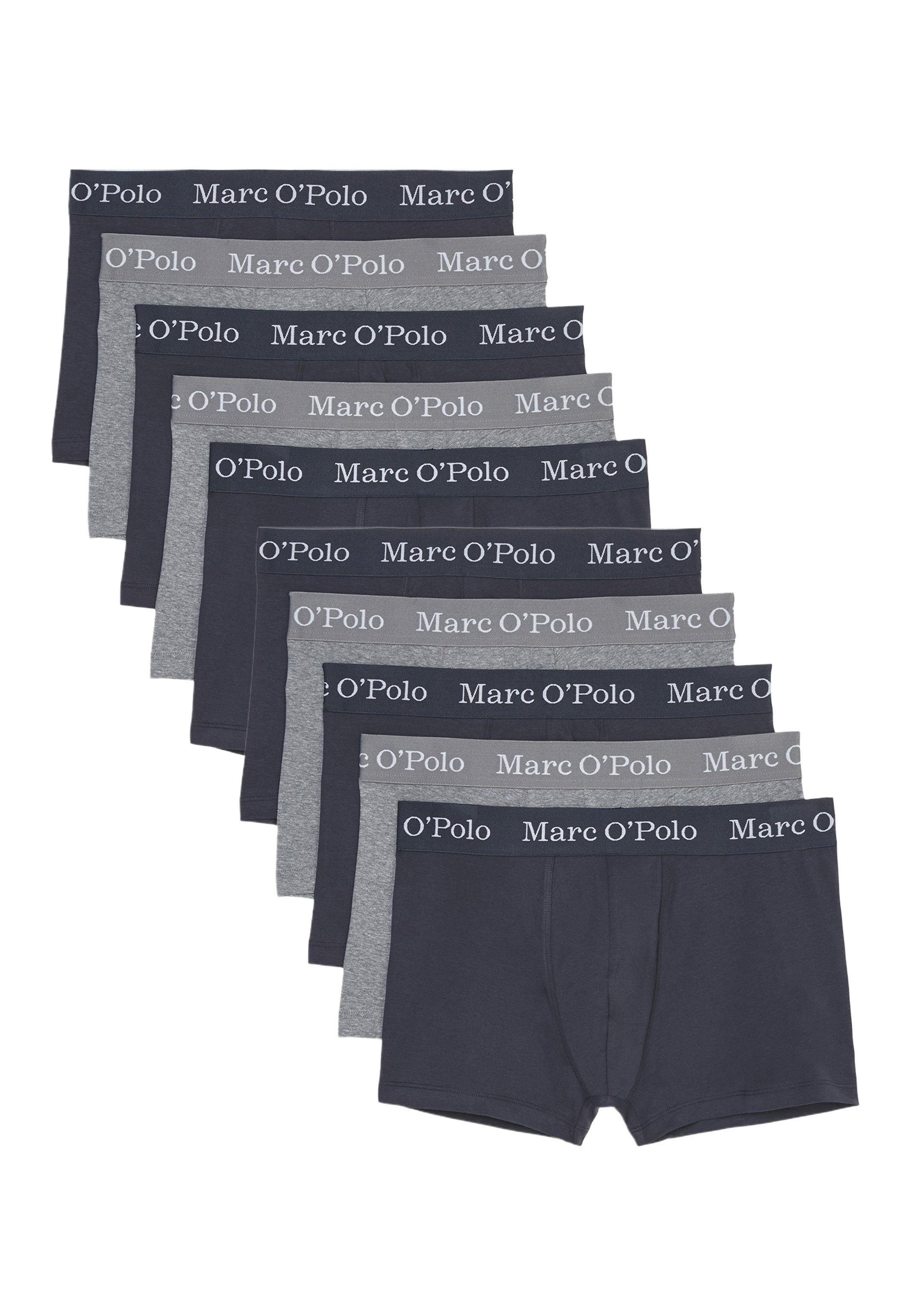 Marc O'Polo Retro Boxer 10er Pack Elements Organic Cotton (Spar-Set, 10-St) Retro Short / Pant - Baumwolle - Ohne Eingriff - Navy/Grey Melange