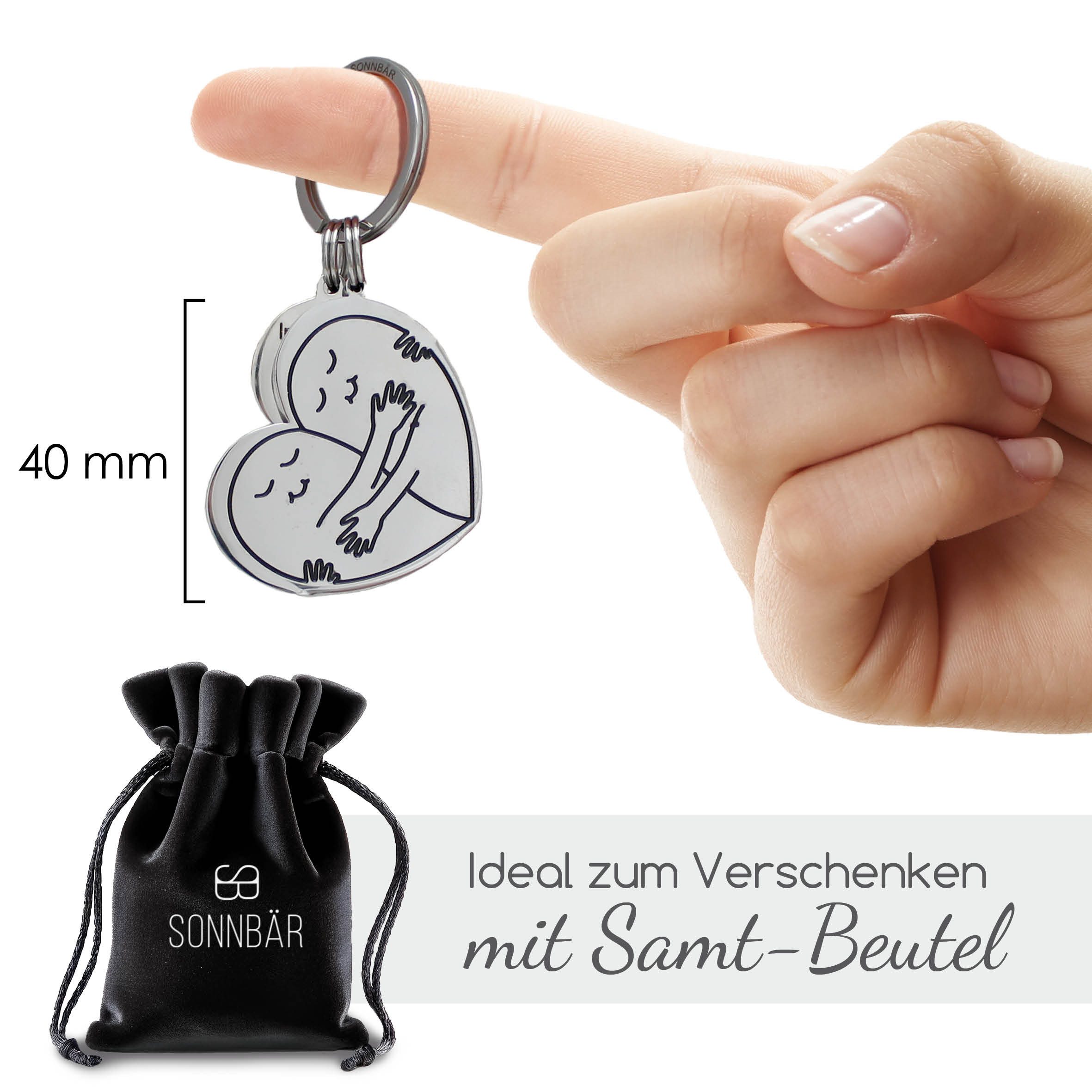 SONNBÄR Schlüsselanhänger Immer an Deiner Seite I Geschenk Fernbeziehung Beste Freundin Bestie – Bild 3 von 5