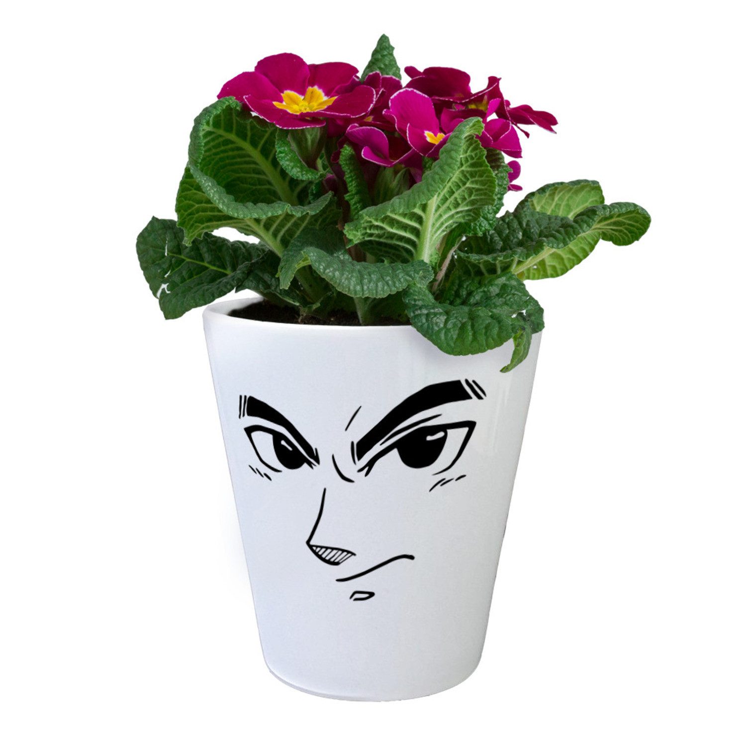 Thumbnail - speecheese Blumentopf Anime Gesicht Blumentopf in schwarz