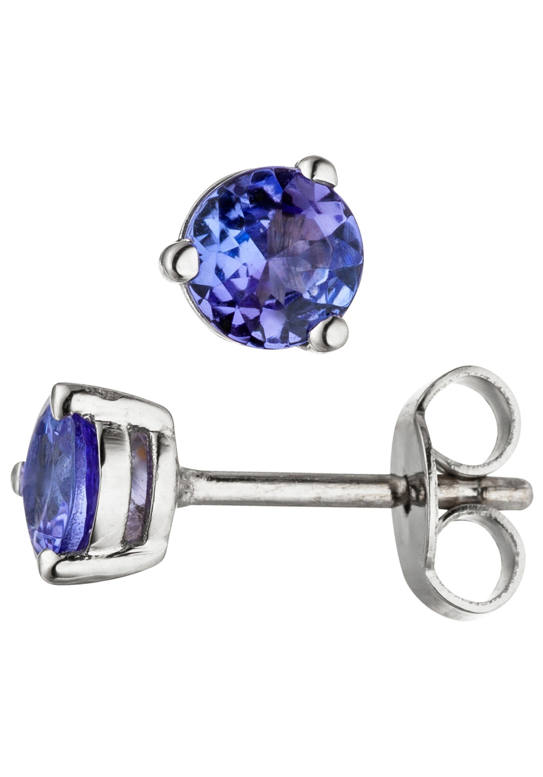 JOBO Paar Ohrstecker, 585 Weißgold mit ...