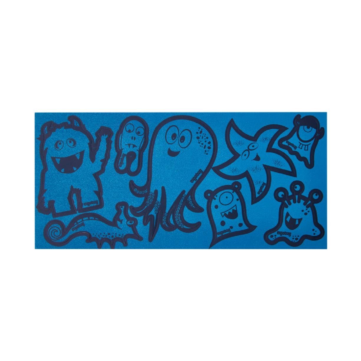 ergobag Schulranzen ergobag Sticker Reflexie-Sticker Set Monster Blau