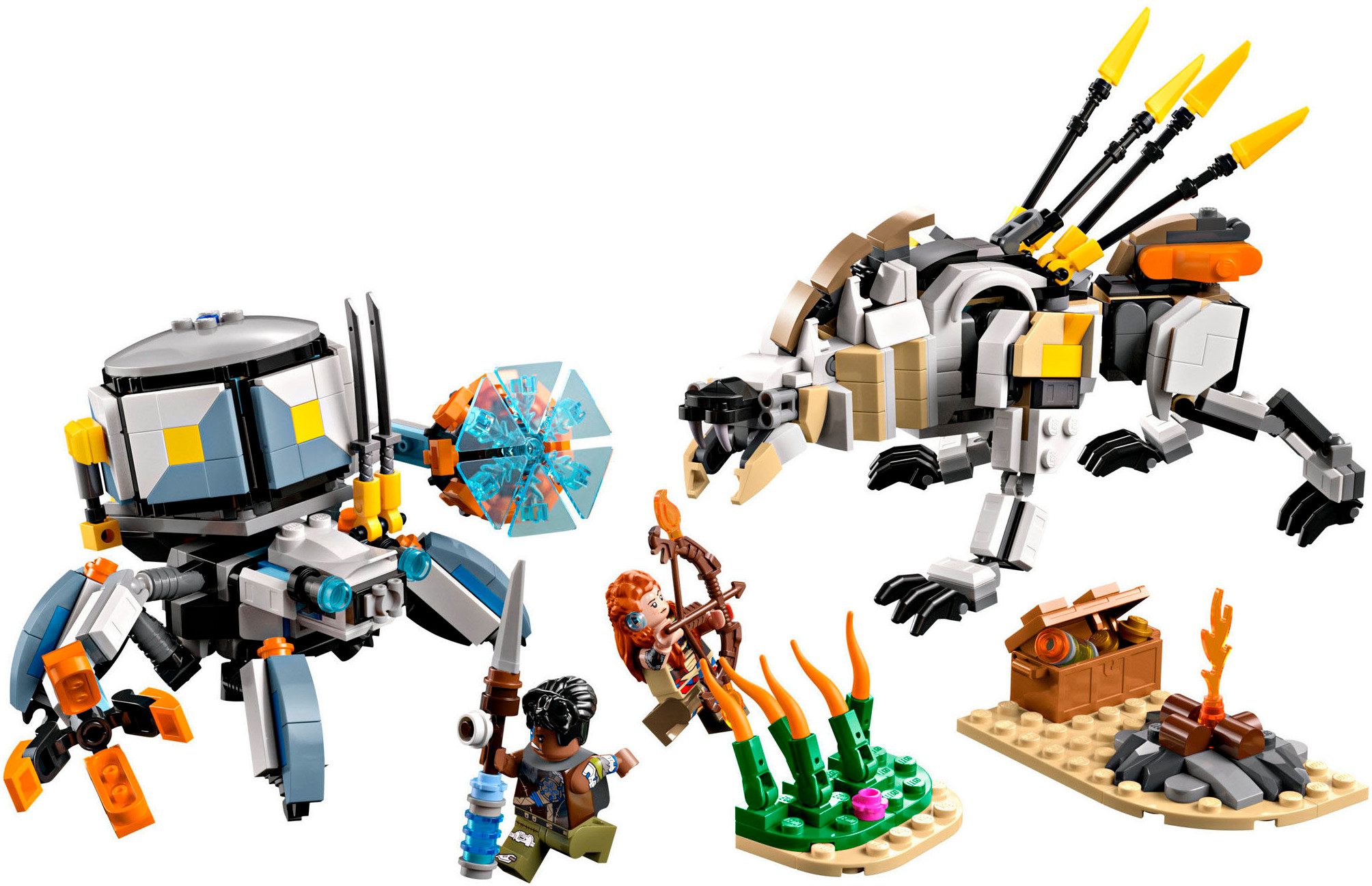 LEGO® Aloy und Varl vs. Panzerwanderer und Sägezahn (77037), LEGO® Horizon günstig online kaufen