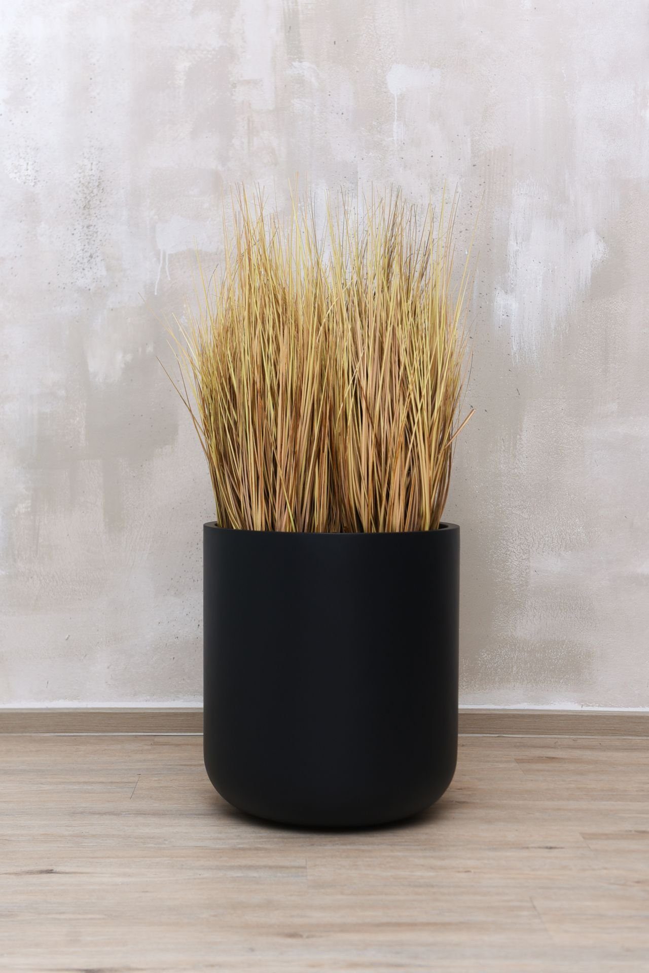 VIVANNO Blumentopf Fiberglas CHICO Rund - Anthrazit Matt (1 St), 45x45x50 c günstig online kaufen