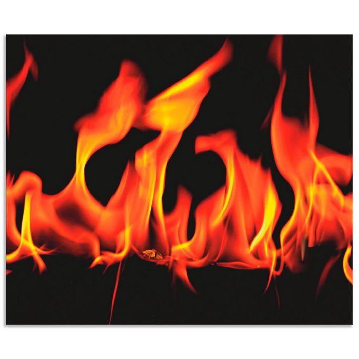 Artland Küchenrückwand Feuer 2 - Flammen (1-tlg) Alu Spritzschutz mit Klebeband einfache Montage