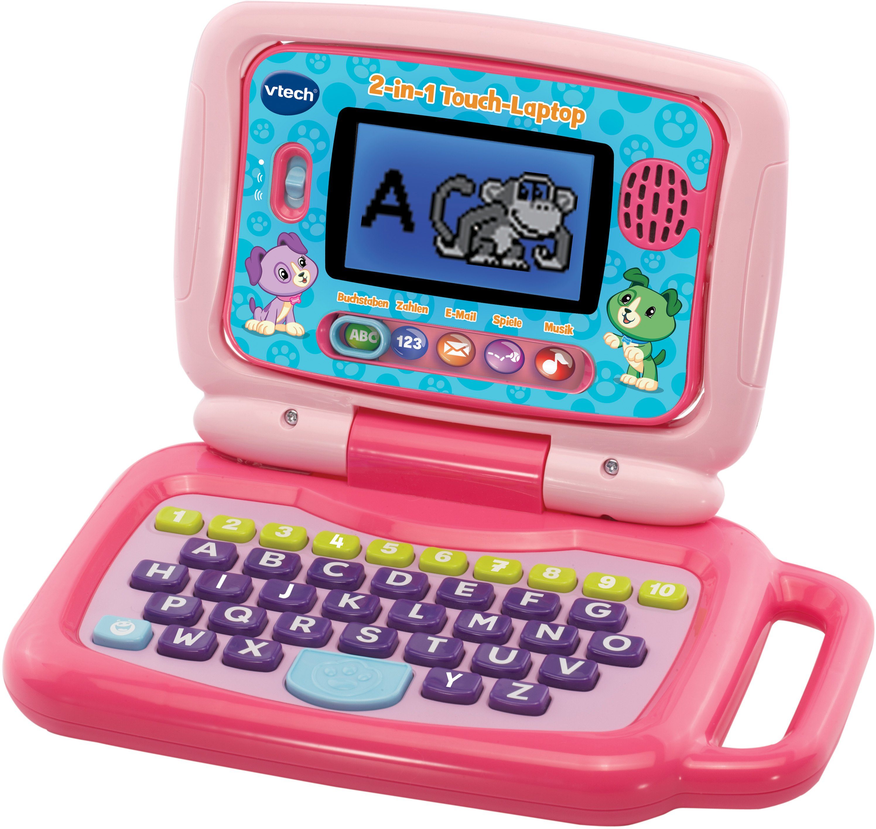 Vtech® Kindercomputer Ready Set School, 2in1 Touch-Laptop, pink, Laptop und  Tablet in Einem mit 10 Aktivitäten