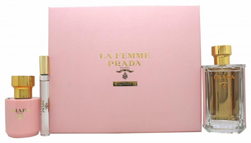 PRADA Duft-Set »Prada La Femme L Eau Gift Set EDT 100ml Spray + Body Lotion  100ml + EDT Roll On 10ml« online kaufen | OTTO