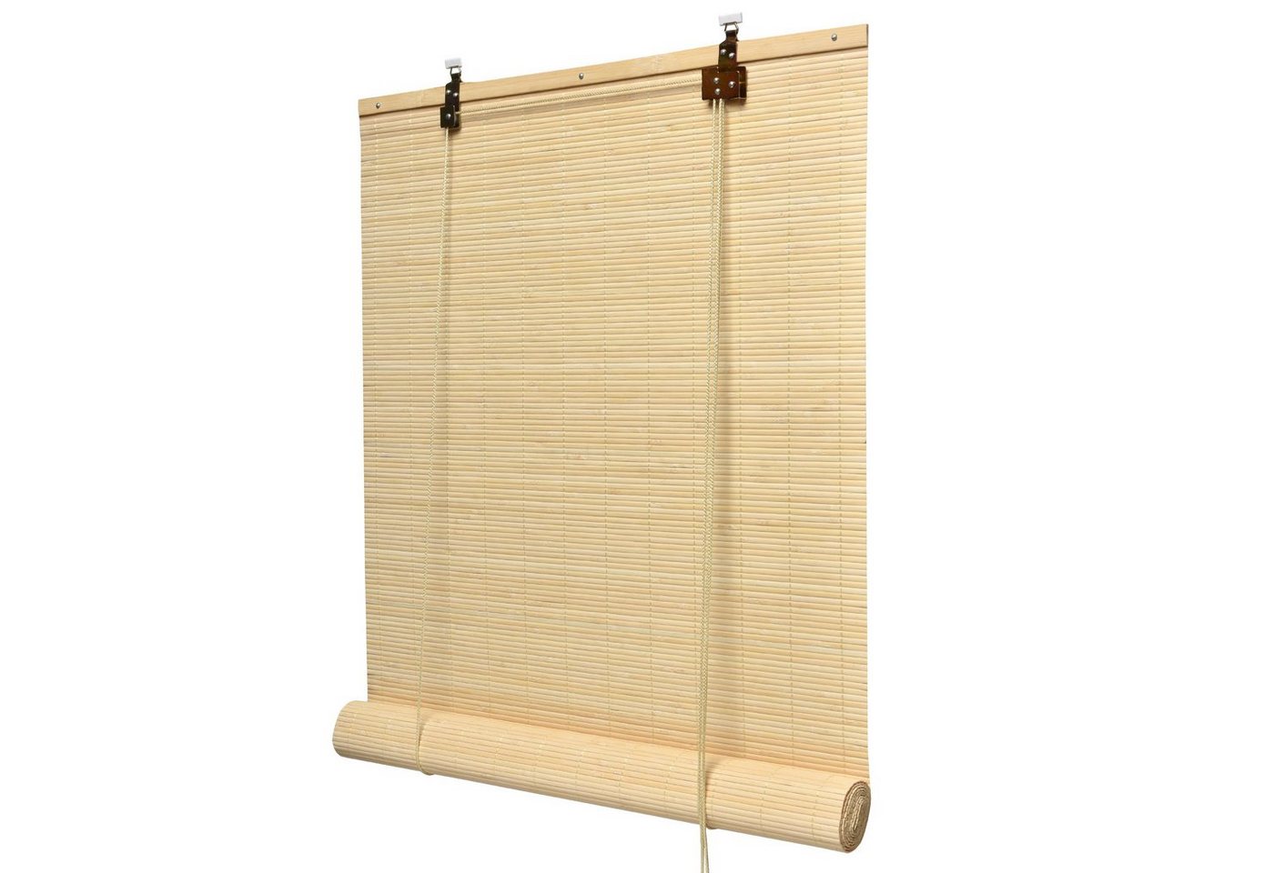 Rollo Bambusrollo SolDecor B86, 90x220cm, Natur – Klemmfix ohne Bohren, Sol Royal, Raffrollo Bambus Inkl Klemmfix, Holzrollo mit Kindersicherheitsclip