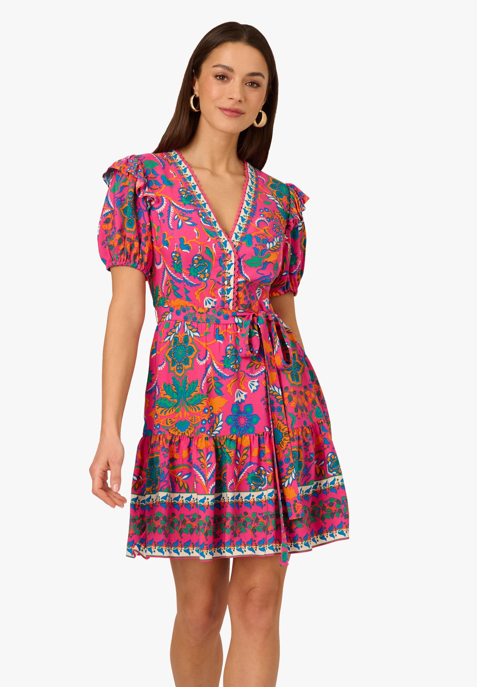 Adrianna Papell Sommerkleid Printed Short Flounce günstig online kaufen