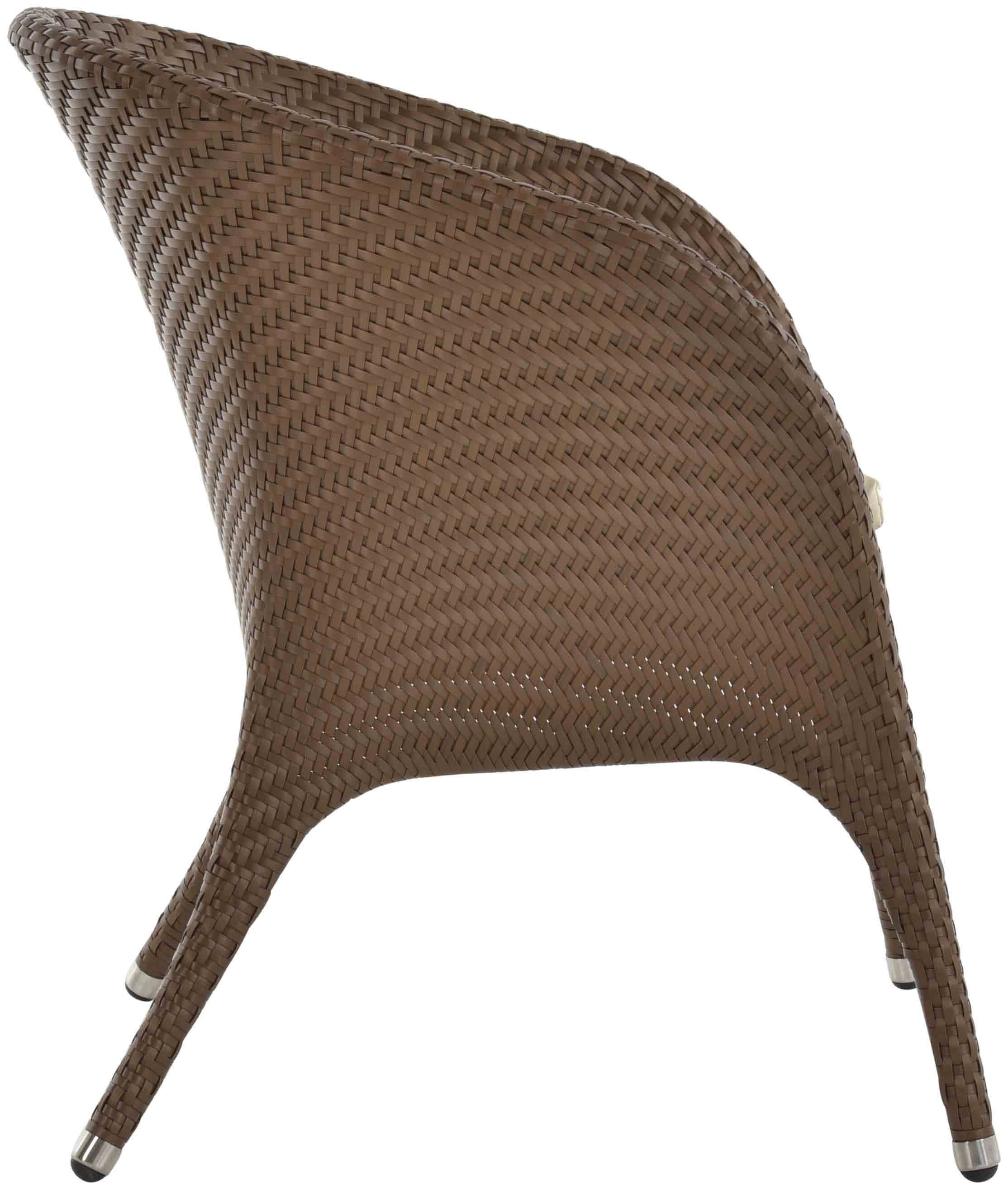 Krines Home Relaxsessel Outdoor Rattansessel Wing Gartensessel Esstisch Polyrattan wetterfest, Gartenmöbel