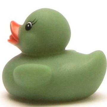 Schnabels Badespielzeug Farbwechsel Badeente grün - 5,5 cm - Quietscheente
