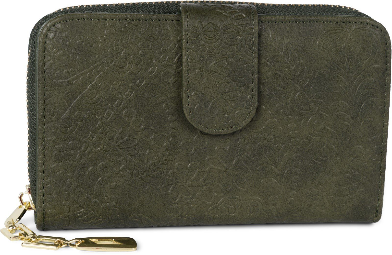 styleBREAKER Geldbörse Geldbörse mit Paisley Blumen Blüten Prägung (1-tlg)