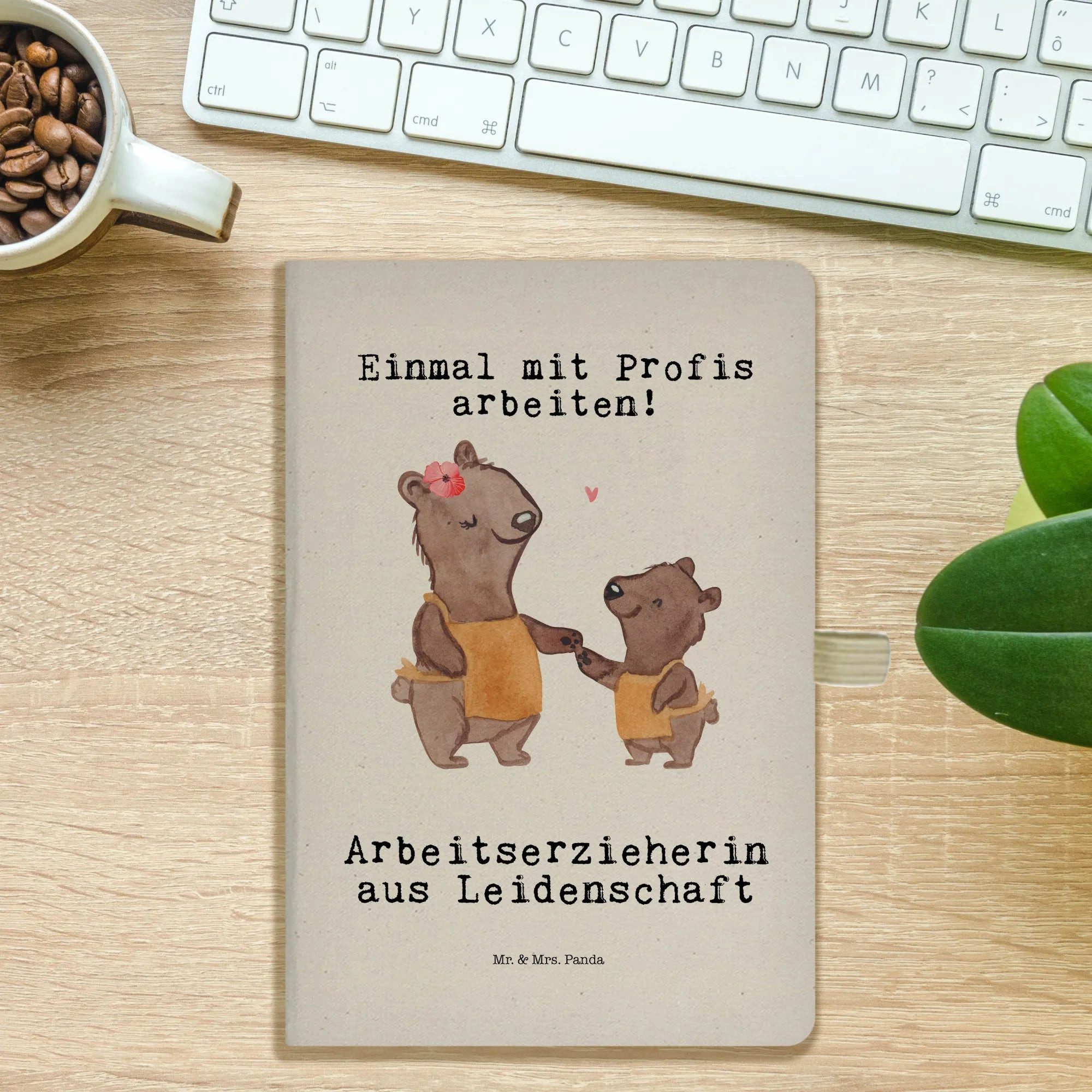 Thumbnail - Mr. & Mrs. Panda Notizbuch Arbeitserzieherin Leidenschaft - Transparent - Geschenk, A5 Notizbuch Mr. & Mrs. Panda, Hochw...