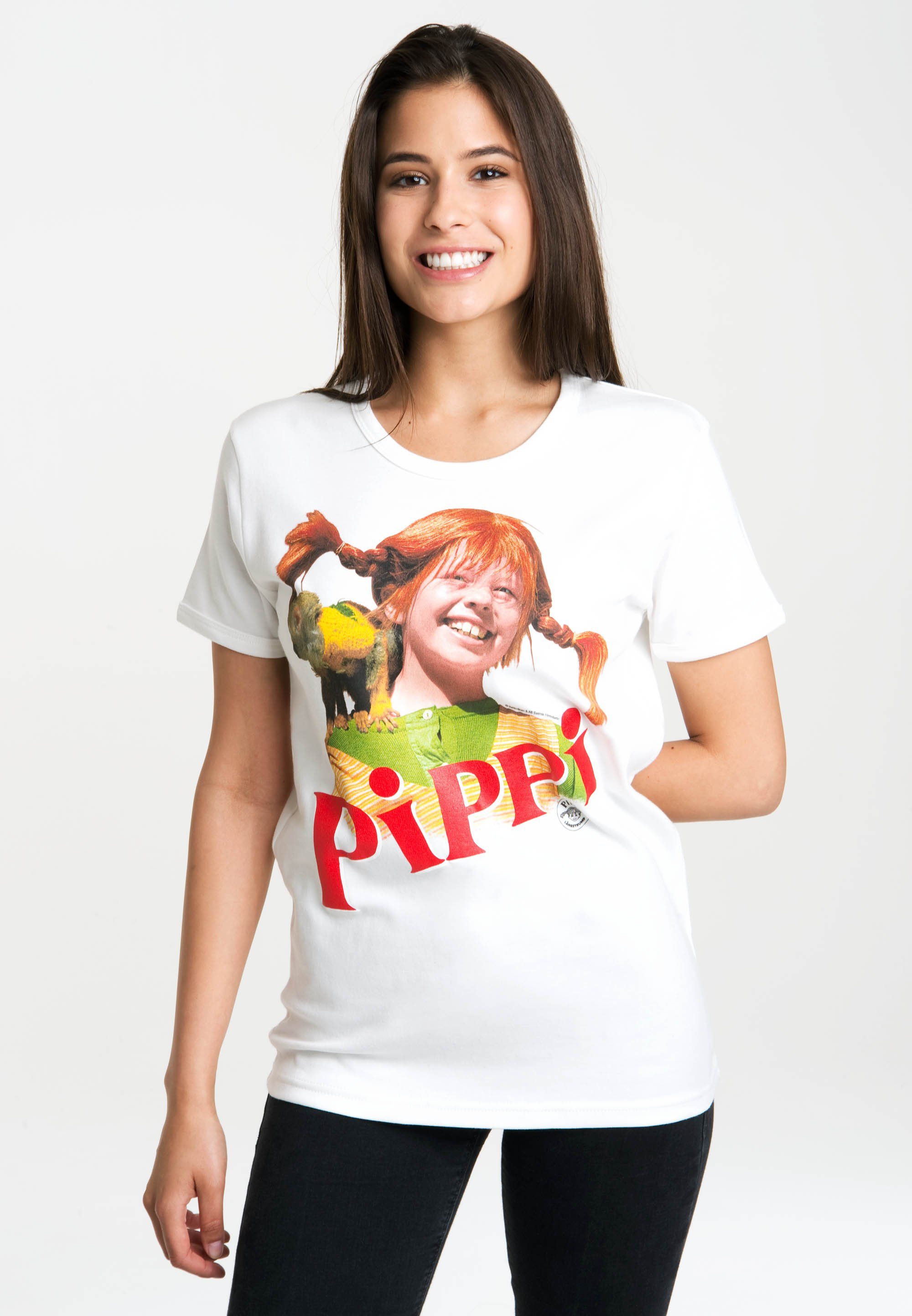 LOGOSHIRT T-Shirt Pippi Langstrumpf mit lizenziertem günstig online kaufen