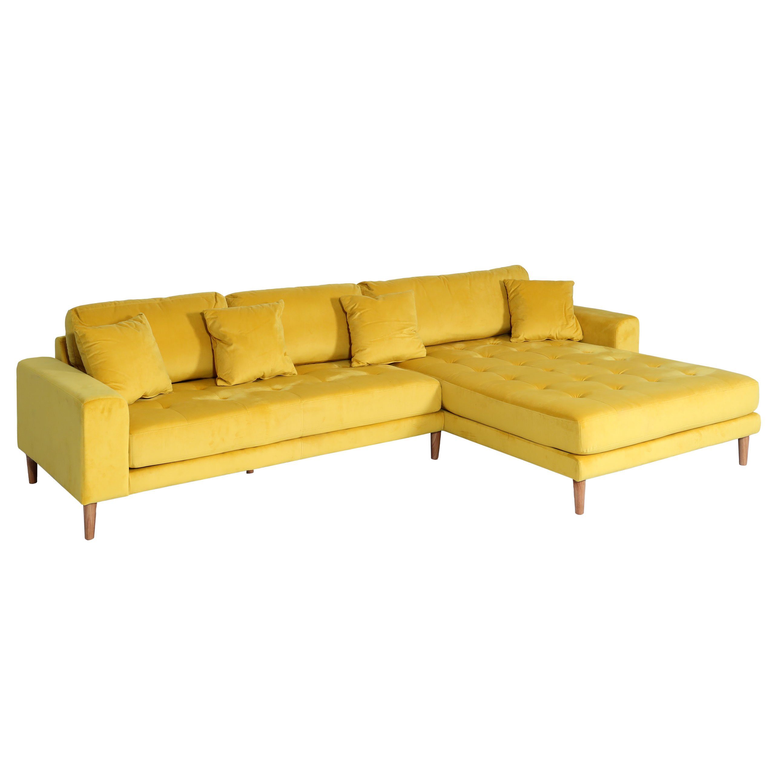 MCW-J54, Lounge-Stil, | 1 Moderner Ecksofa gelb MCW Breite Liegefläche Extradicke gelb Teile, Sitzpolsterung,