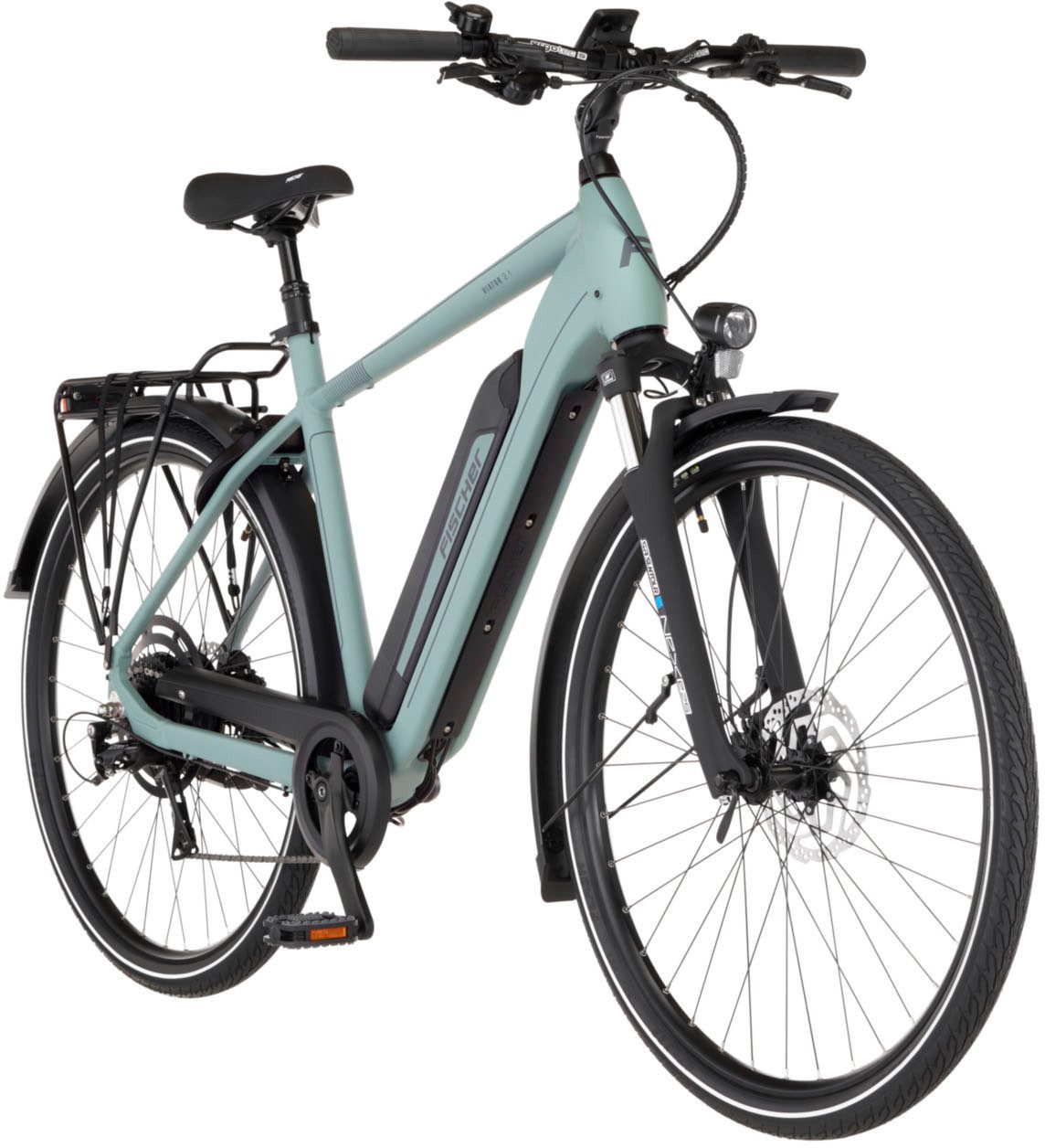 FISCHER Fahrrad E-Bike Trekkingrad VIATOR 2.1 459 55 ACTIVE, 8 Gang Shimano ACERA Schaltwerk, Heckmotor, 459 Wh, (mit Akku-Ladegerät, mit Werkzeug), Pedelec, Elektrofahrrad für Damen und Herren