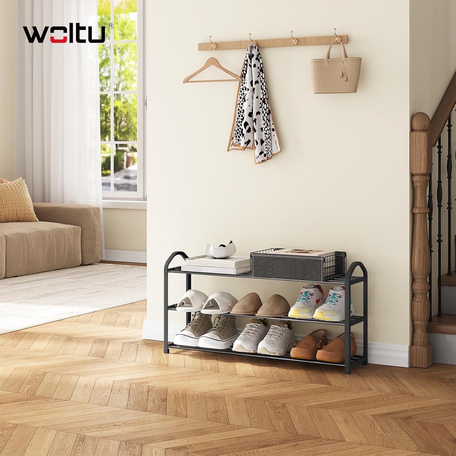 Woltu Schuhregal, 1-tlg., 3 Schicht für 12 Paare Schuhe, XXL Ständer Regale günstig online kaufen