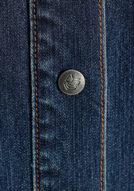 DELMAO Jeansbluse mit kleinem Logo-Print auf der Brust - NEUE MARKE!