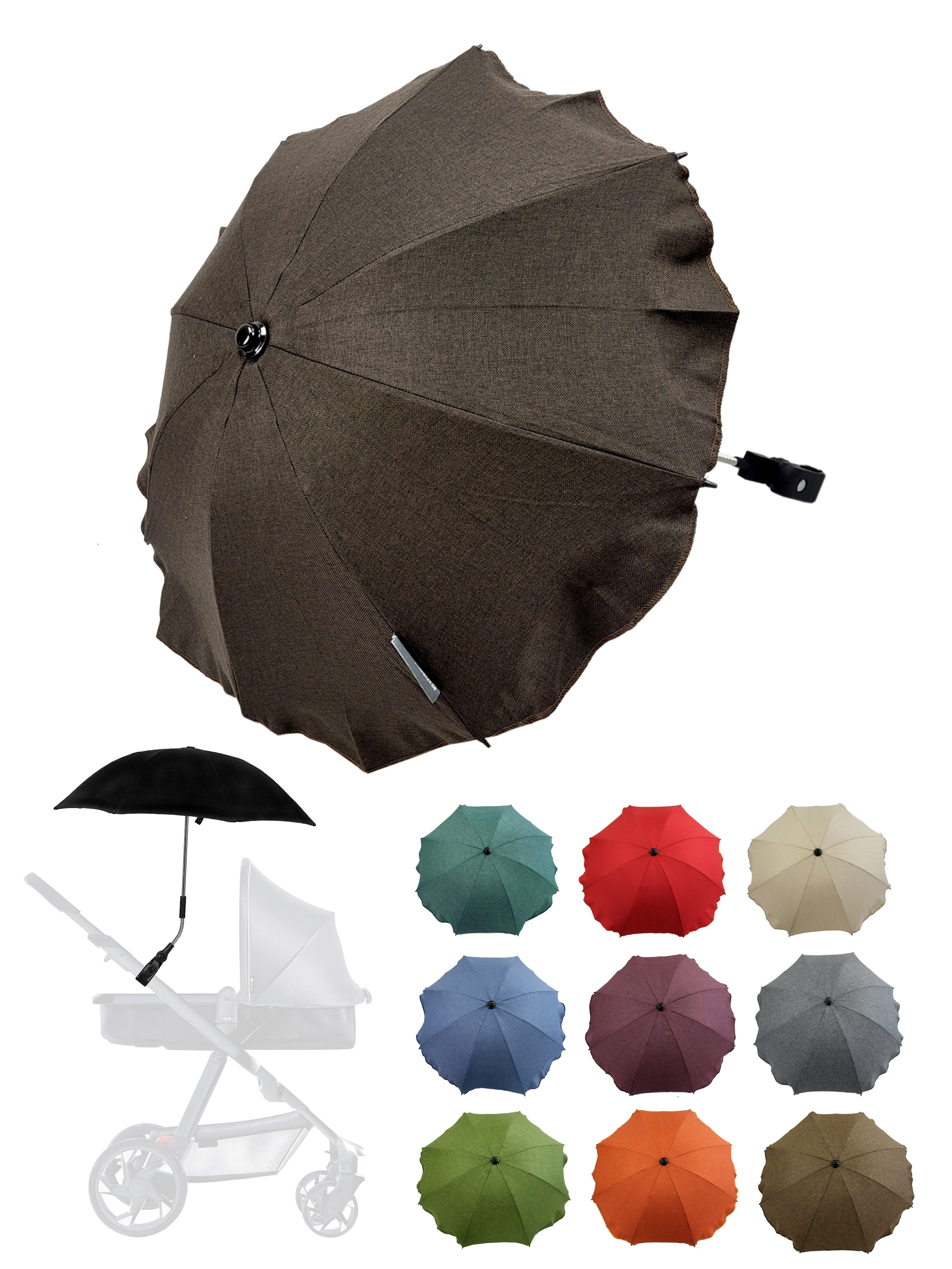 BambiniWelt by Rafael K. Kinderwagen-Sonnenschutzhülle Sonnenschirm Sonnenschutz für Kinderwagen Buggy Jogger universal UV50+, UV 50+ Schutz