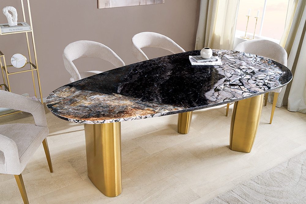 riess-ambiente Esstisch ORGANIC 200cm Marmor weiß, günstig online kaufen