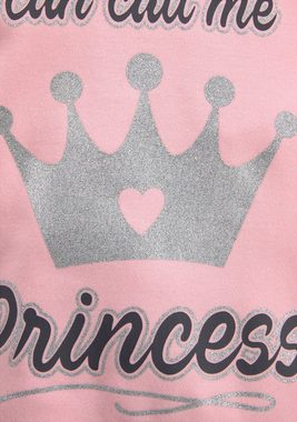 KIDSWORLD Langarmshirt YOU CAN CALL ME PRINCESS mit niedlichem Glitzerprint