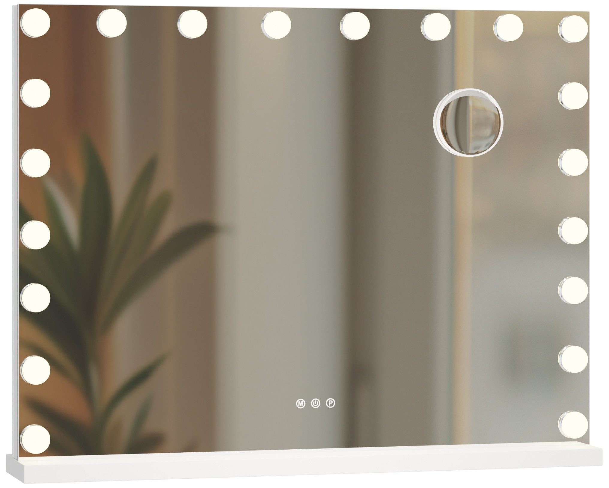 CLP Schminkspiegel Norlina, Vergrößerungsspiegel (10-fach), LED, USB-Ports günstig online kaufen