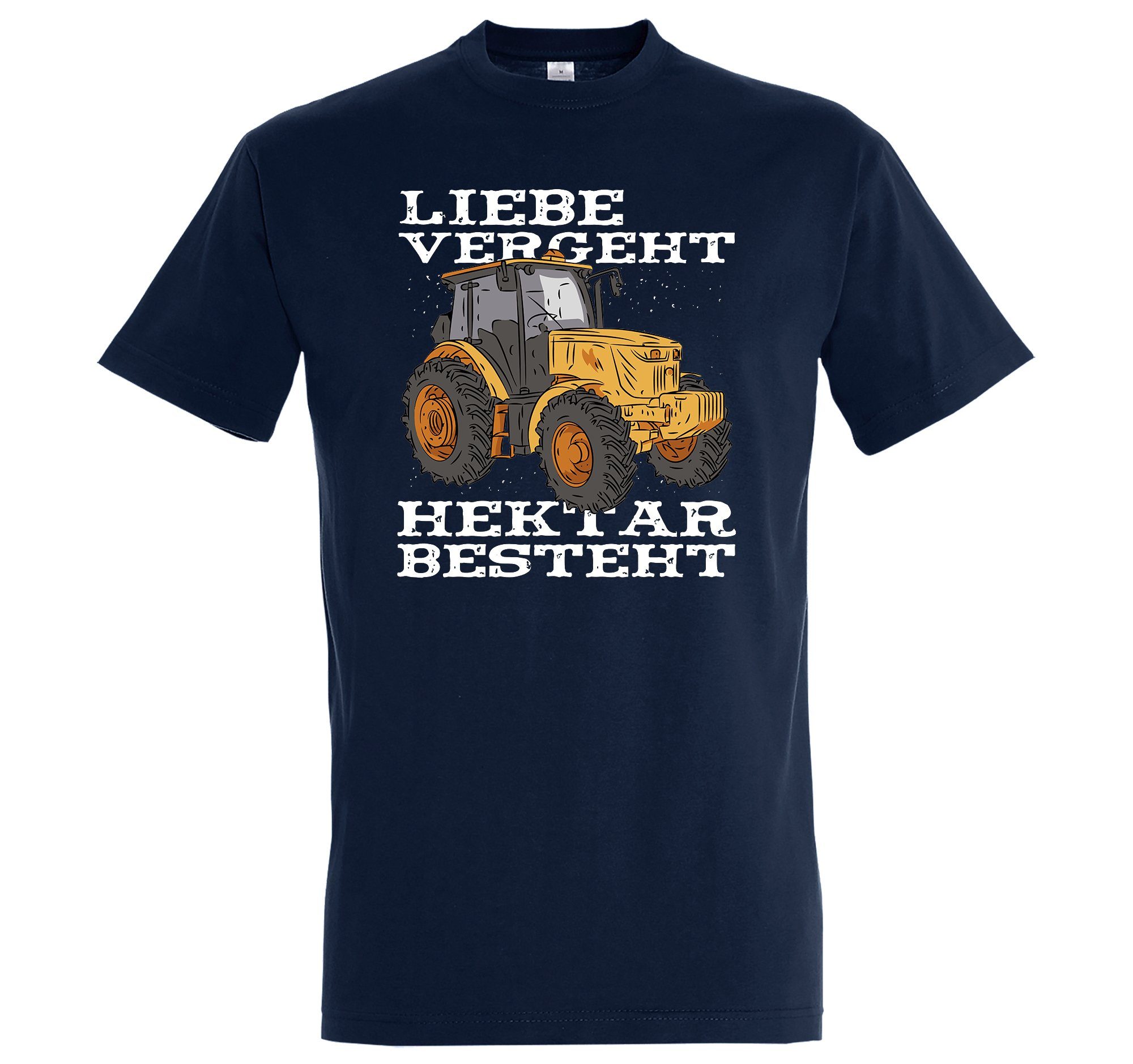 Youth Designz T-Shirt "Liebe Vergeht, Liebe Besteht" Herren Shirt mit trendigem Frontprint Navyblau