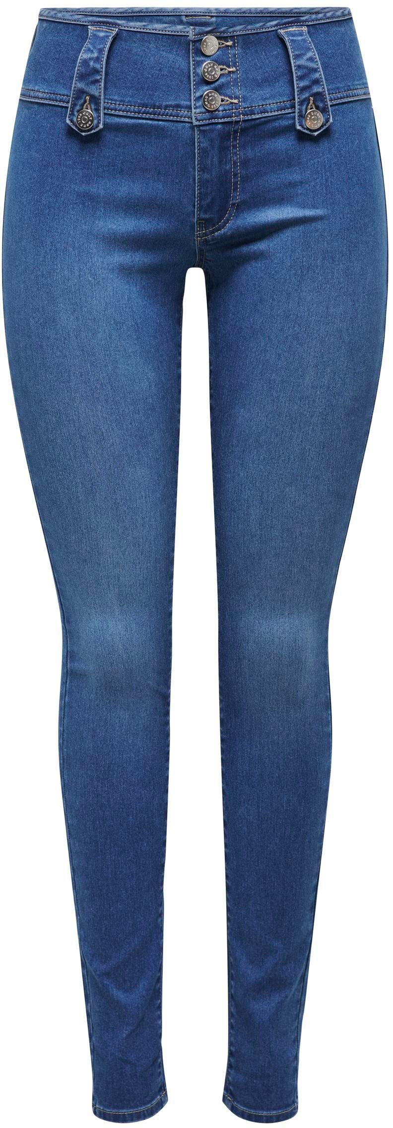 SK ONLY VIS DET Skinny-fit-Jeans Medium BUT ONLROYAL DNM PIM Denim Blue REG