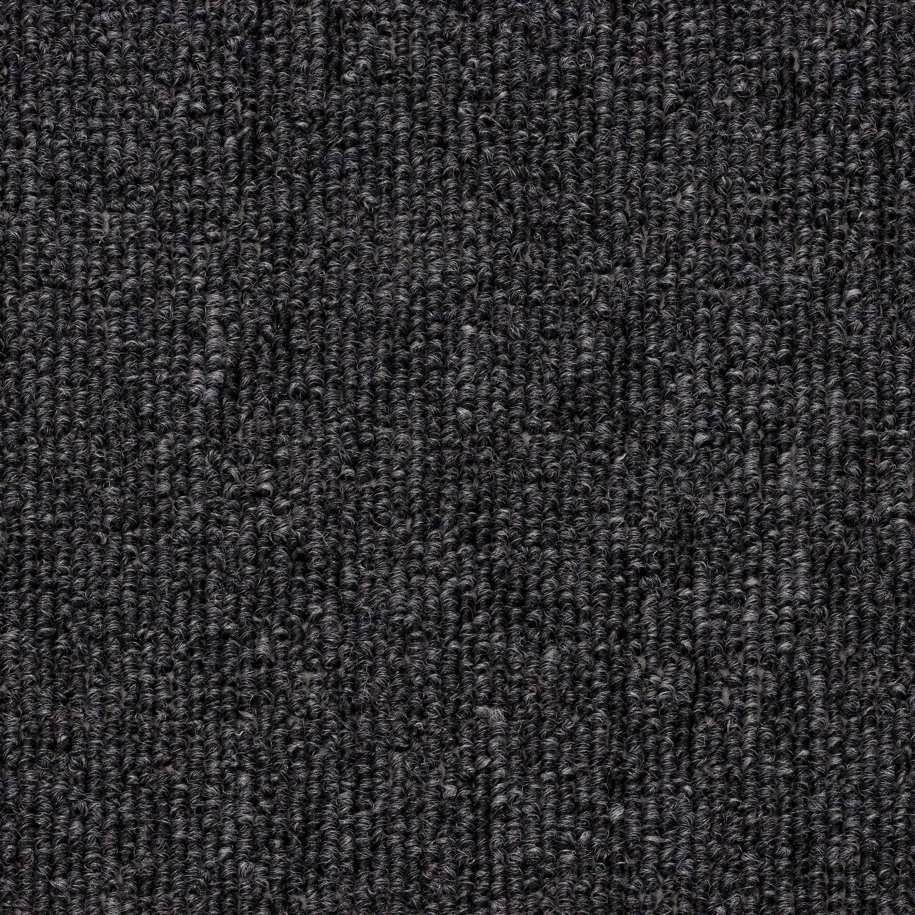 ZENYA Teppich T238RBT00500078, Zenya Core Teppichfliesen 50x50 cm - Selbstliegend, Schwarz