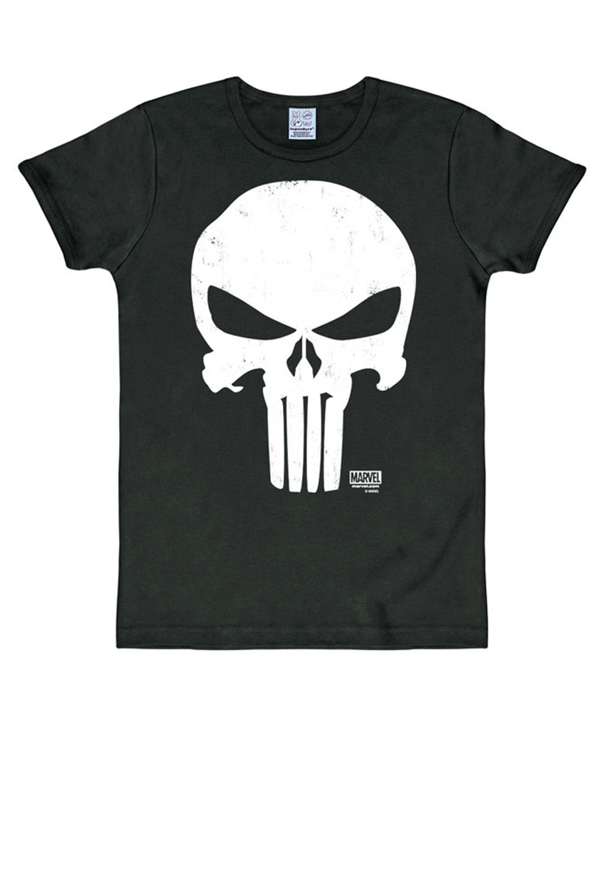 Punisher-Print - LOGOSHIRT Marvel T-Shirt Punisher großem mit