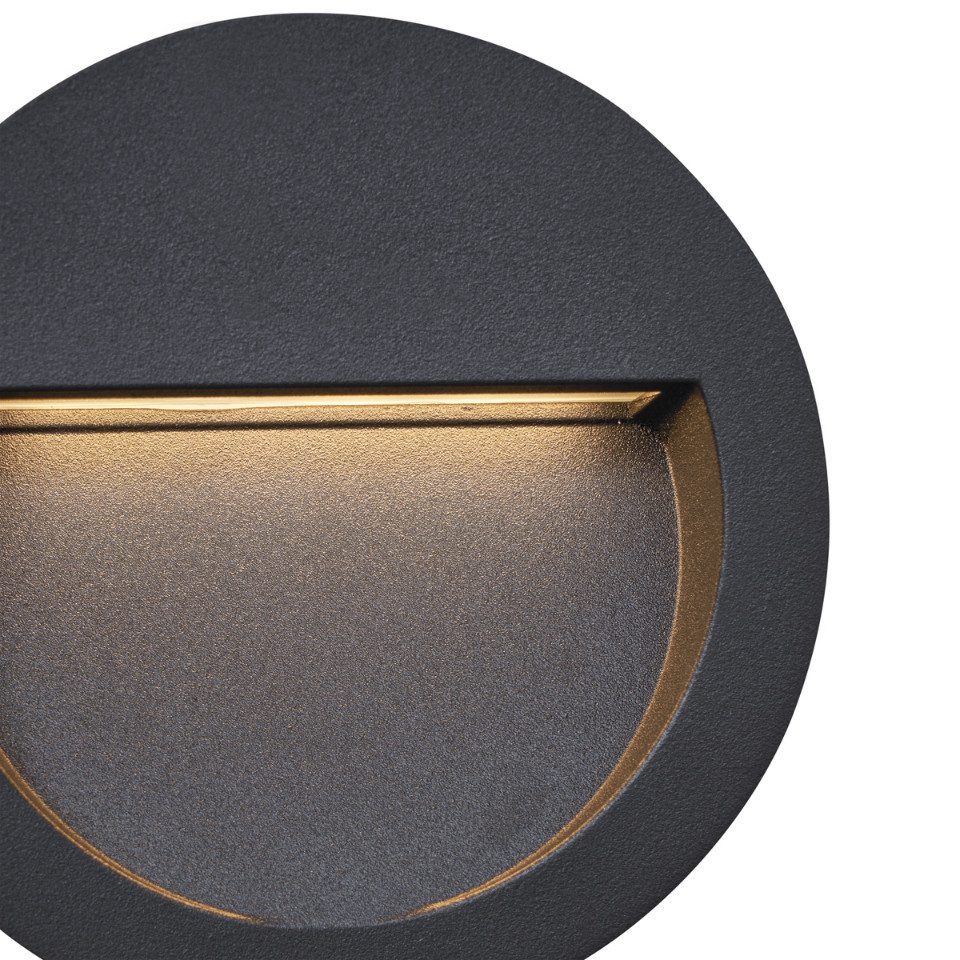 Qazqa LED Einbaustrahler 109046, LED fest integriert, Extra-Warmweiß, QAZQA Außen Einbau­leuchte, integrated, Schwarz, Aluminium, Modern