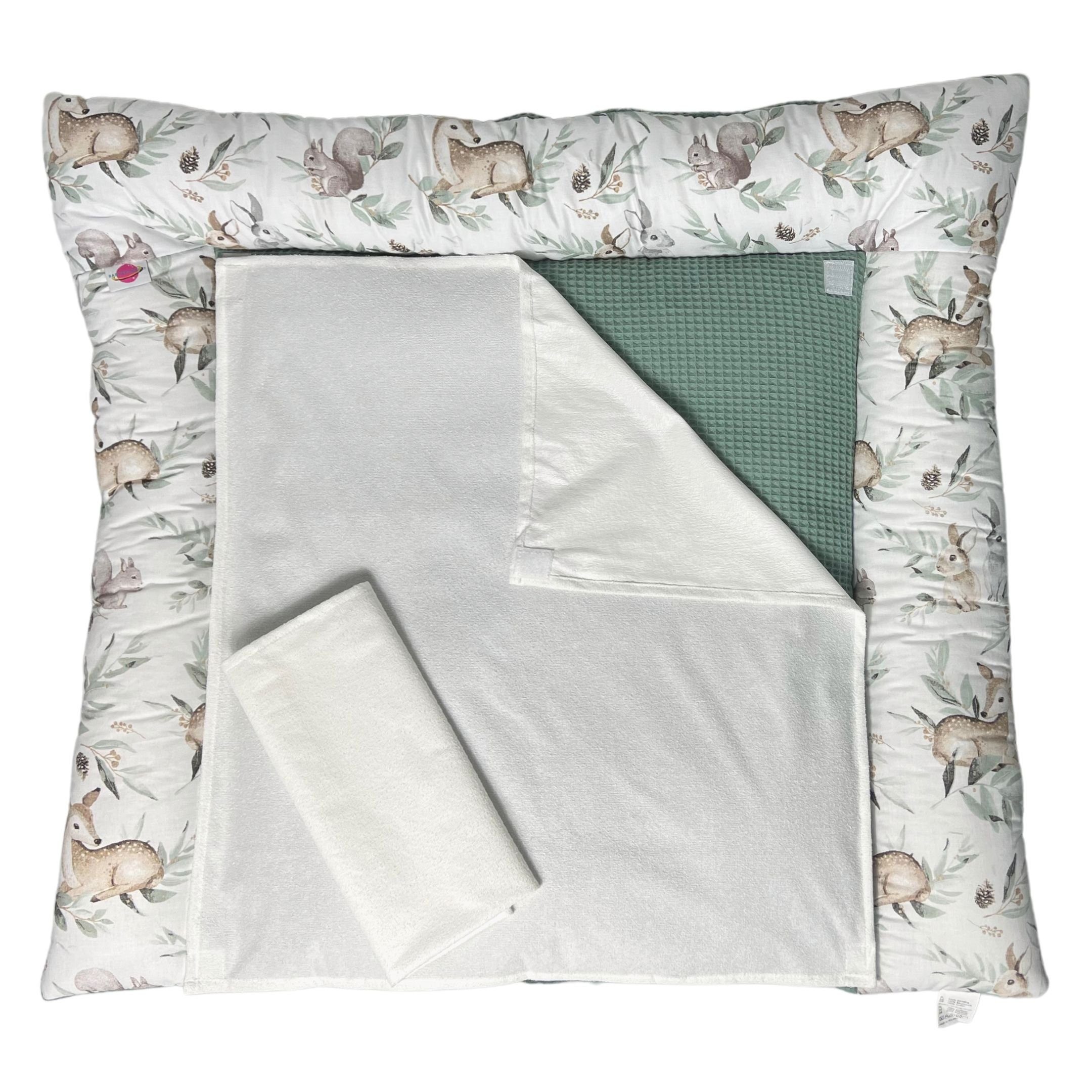 Wickelauflage Stoff Wickelauflage Reh Super Soft 70x75 cm, Doppelbezug