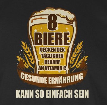 Shirtracer T-Shirt 8 Biere decken den Tagesbedarf an Vitamin C Sprüche Statement mit Spruch