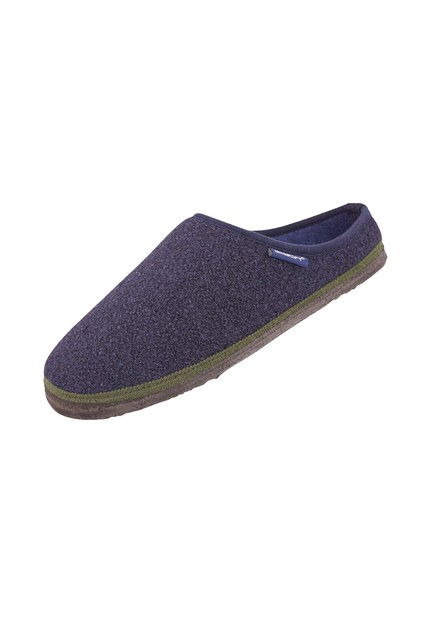 Biosoft Comfort & Easy Walk Biosoft Hausschuhe Herren Größe 42-46 blau, Hausschuhe mit Fussbett Hausschuh