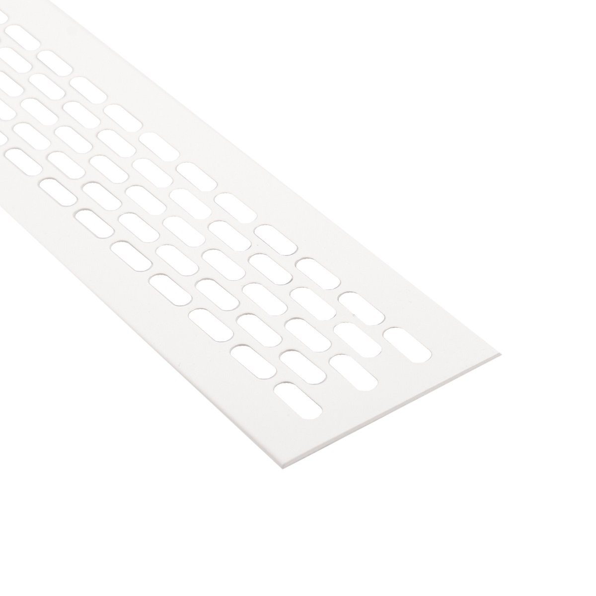 MS Beschläge Lüftungsgitter Heizungsgitter Weiß 60x480mm Stegblech Türgitter