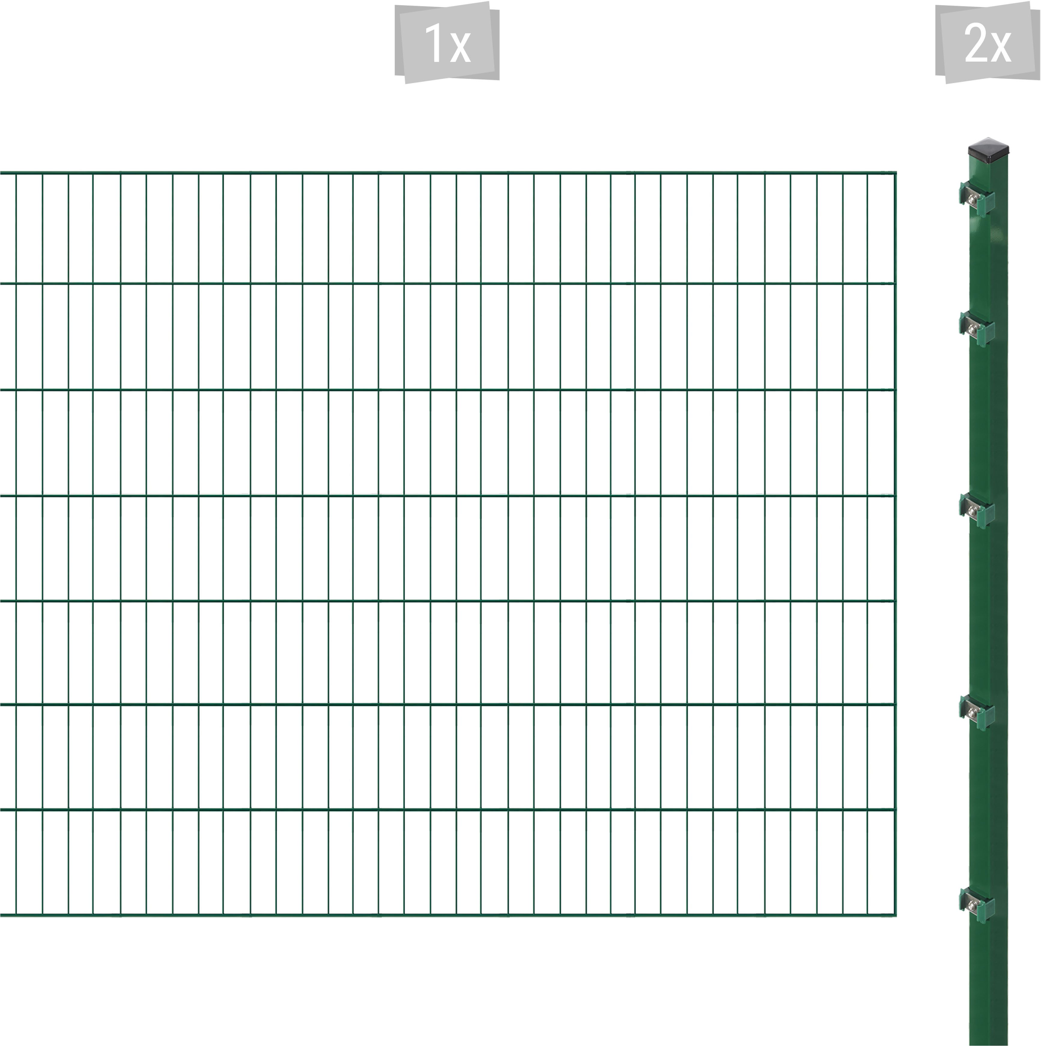 Arvotec Einstabmattenzaun ESSENTIAL 140 zum Aufschrauben, (Set, 3-St), Zaunhöhe 140 cm, Zaunlänge 2 - 60 m