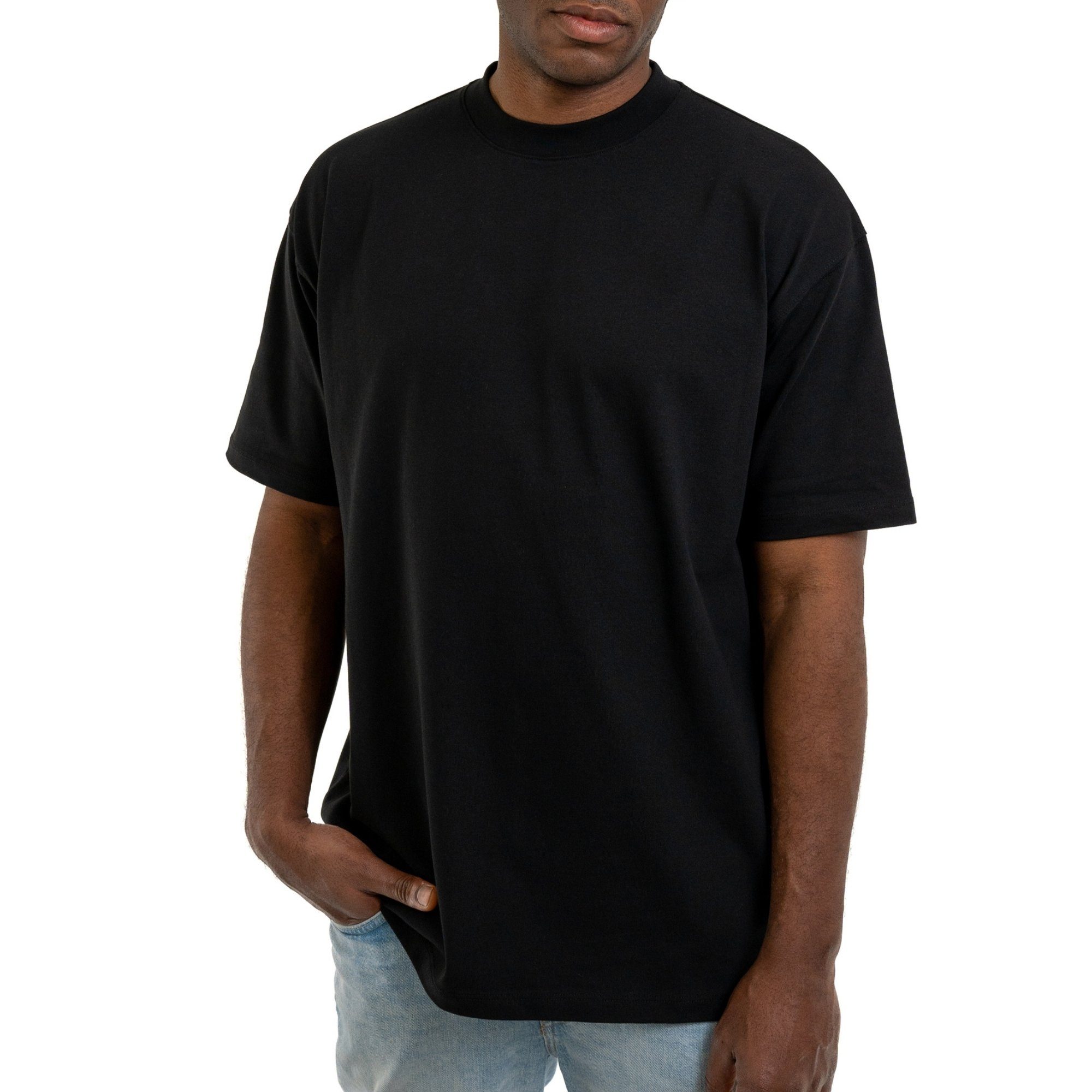 Johnny Urban T-Shirt Sammy T-Shirt Oversize mit Rundhalsausschnitt Tshirt schwarz