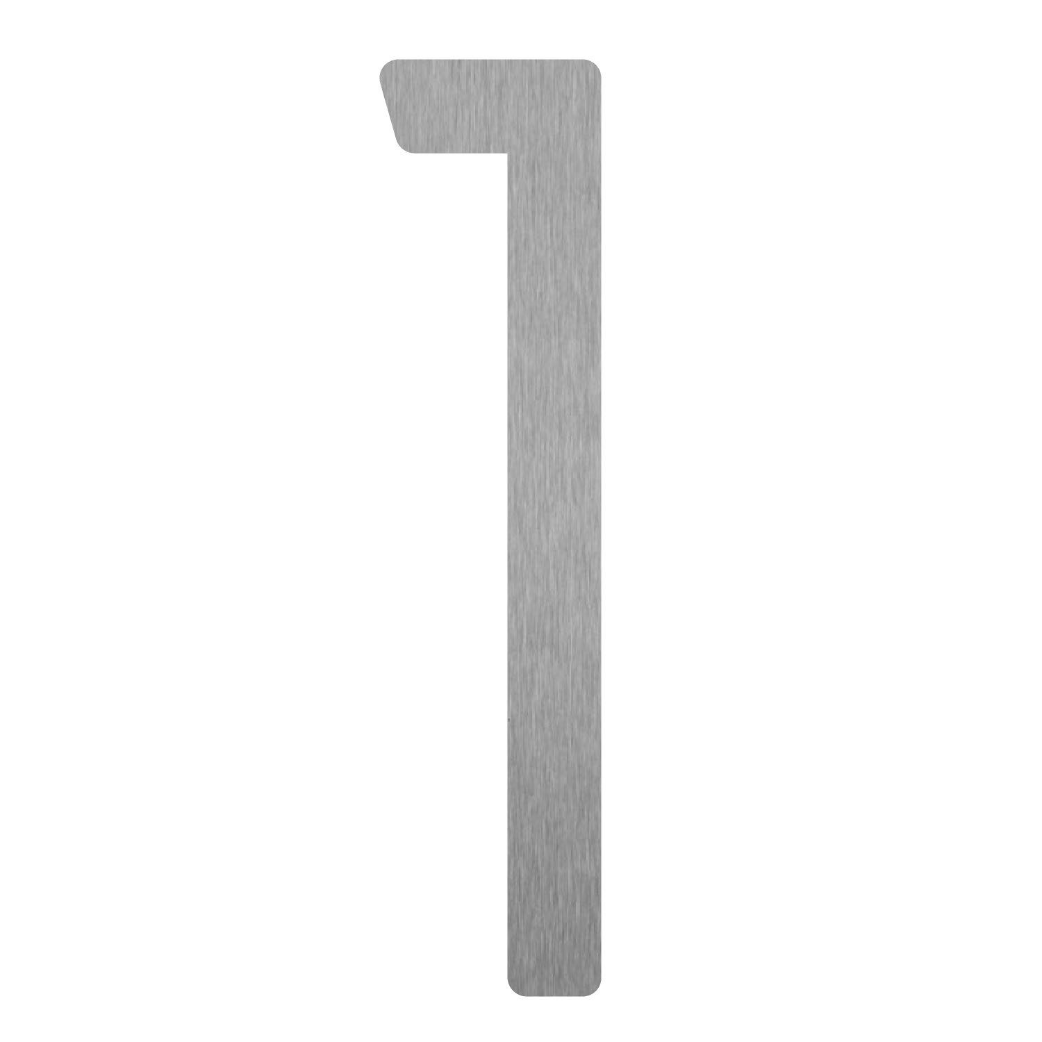 Bravios Briefkasten Selbstklebende Hausnummer "1" - 152 mm in Edelstahl
