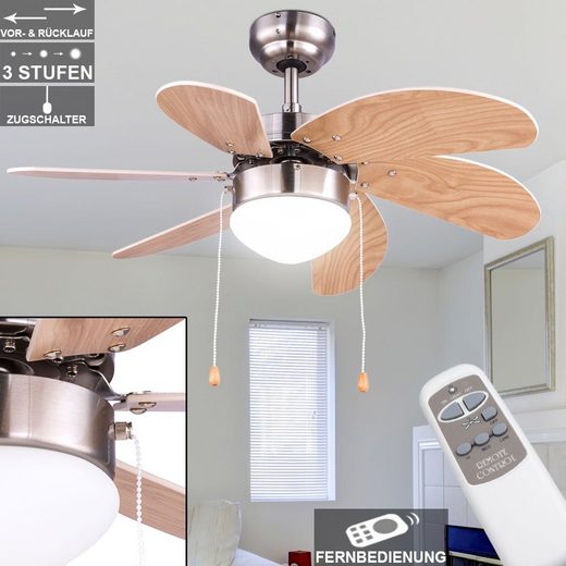etc-shop Deckenventilator, Deckenventilator mit LED-Licht Fernbedienung