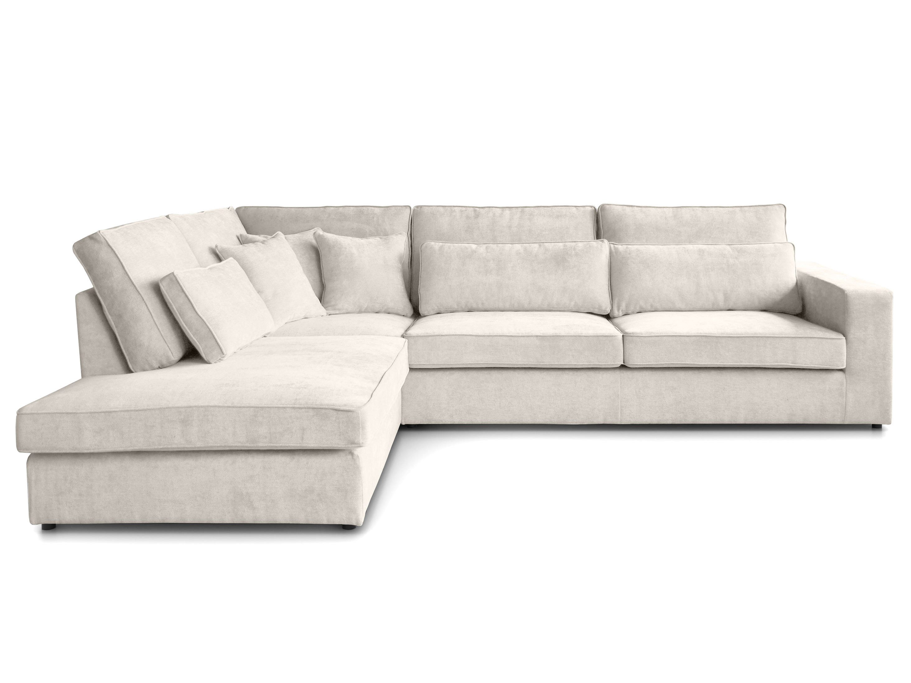 Beautysofa Ecksofa mit dekorativen Kissen PARMA, im modernes Design, klassische Polsterecke inklusive Wellenfedern, Ottomane links oder rechts wählbar – Bild 4 von 5