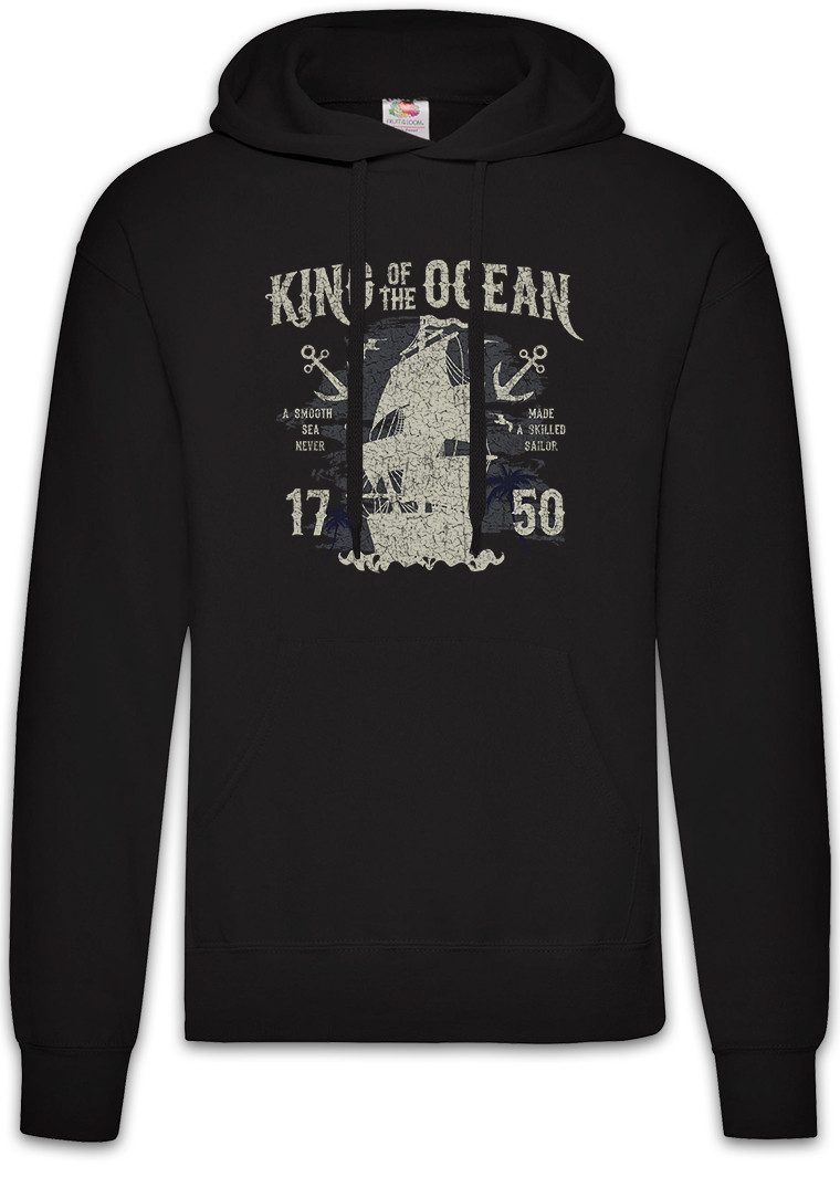 Hoodie King Of The Ocean Herren Hoodie Sailor 1750 Segler Segeln Matrose