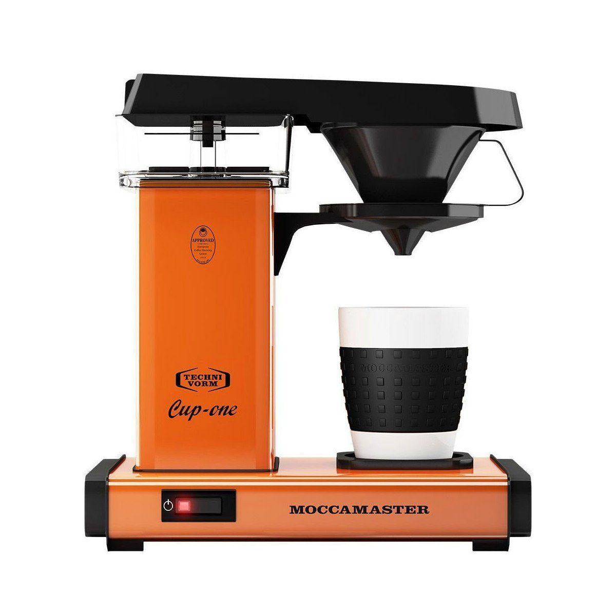 Moccamaster Filterkaffeemaschine Cup-one, 1, Brühtemperatur 92-96 ° C und Kaffeetemperatur 80-85 ° C Orange