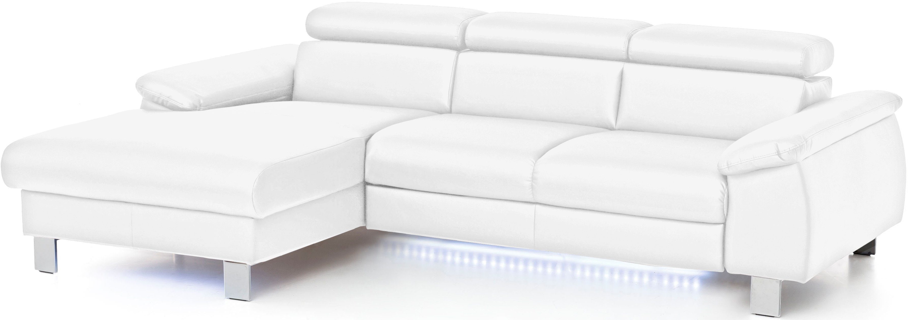 COTTA Ecksofa Komaris L-Form mit Kopfteilverstellung, günstig online kaufen